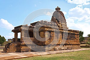 Hucchimalli Gudi, Mad Malli`s temple, Aihole, Bagalkot, Karnataka, India. It is dedicated to Shiva.