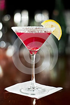 Huckleberry lemon drop martini