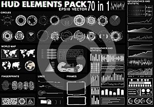 HUD Elements Pack. 70 Elements