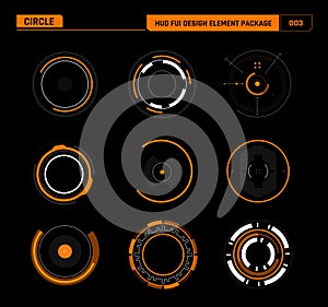 HUD FUI Design element circle 003