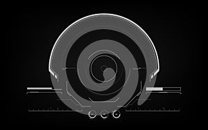 HUD Futuristic Interface Screen Design Element. UI Technology Virtual Reality View Display Object Vector