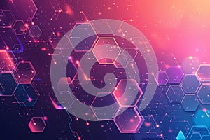 Abstract technology hexagonal background, Hud futuristic techical elements light color
