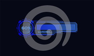 Hud futuristic progress bar sci fi interface template