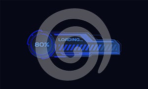 Hud futuristic progress bar sci fi interface vector