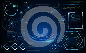 Hud gui interface virtual artificial intelligence template