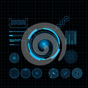 HUD and GUI set. Futuristic User Interface.