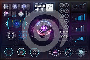 Hud head-up display. Confrontation of the state on the map.