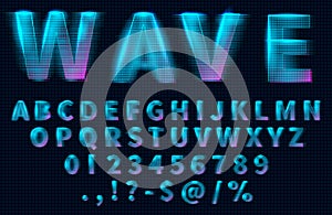 HUD hologram letters, numbers and symbols photo