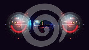 Hud interface elements technology display