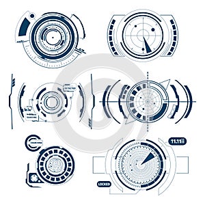 Hud Interface Radar Icon Set