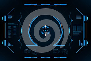 HUD panel VR User interface.Futuristic concept.vector and illustration