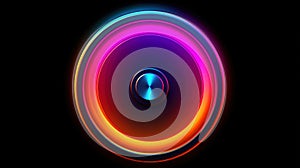 HUD round frames and borders, aim control and digital interface, button technology and future tech game, target borders and