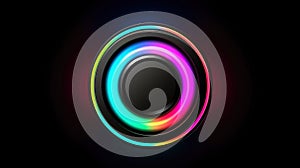 HUD round frames and borders, aim control and digital interface, button technology and future tech game, target borders and