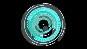 HUD Round Frames or Borders, SCi fi Circular neon elements for ui interface