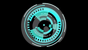 HUD Round Frames or Borders, SCi fi Circular neon elements for ui interface