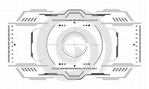 HUD sci-fi interface screen monochrome view design virtual reality futuristic technology display vector