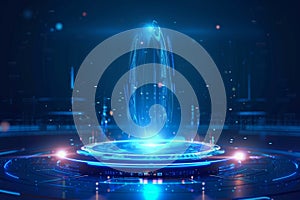 HUD technology interface. futuristic technology background