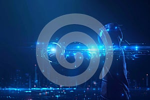 HUD technology interface. futuristic technology background