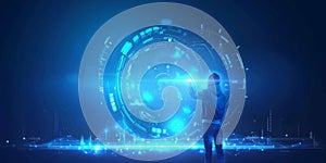 HUD technology interface. futuristic technology background