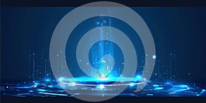 HUD technology interface. futuristic technology background