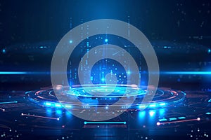 HUD technology interface. futuristic technology background