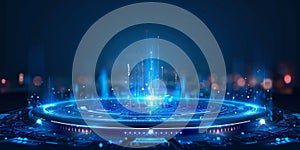 HUD technology interface. futuristic technology background