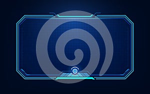 HUD, UI, GUI futuristic user interface screen elements. High tech screen for video game. Sci-fi concept design