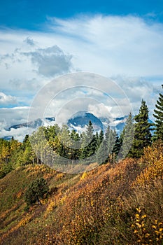 Hudson Bay Mountain with Clouds