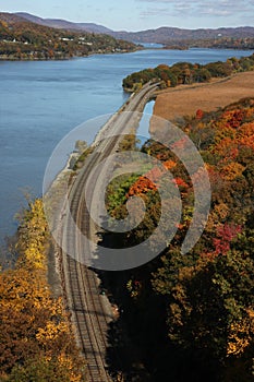 Hudson river fall vista