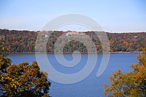 The Hudson river and the foliage