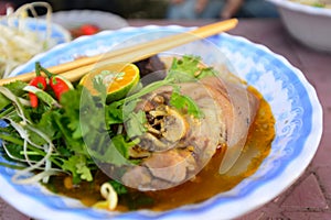 Hue beef noodle (bun bo hue).