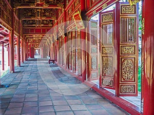 Hue Palace Hallway of Red Doors