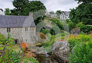 Huelgoat forest and the old water mill in Brittany