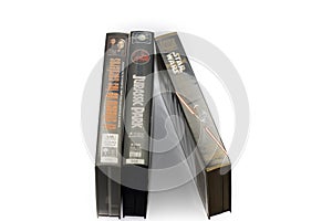 VHS movie cassettes - Star wars, The silence of the lambs and Jurassic Park