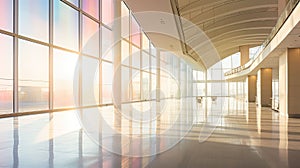 hues blurred convention center interior