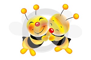 Hug of bees - Stock Illustration photo