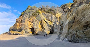 Hug Point beach Oregon USA cave entrances