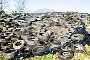 Tyres on dump