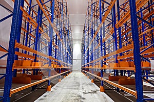 Huge areas for storage of goods, storage rack