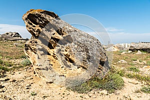 Huge boulder in Gobustan, Azerbaijan