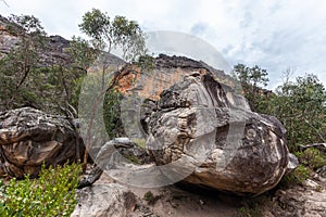 Huge boulders and cliffs in Grampians,Australia.