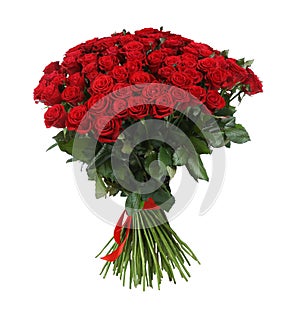 Huge bouquet of beautiful red roses