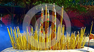 Huge burning incense sticks
