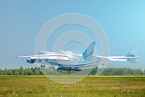 Huge cargo plane taking off