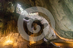 Huge Chambers inside of clearwater cave at Gunung Mulu national park. Sarawak.