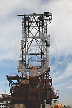 The huge coal mining machine