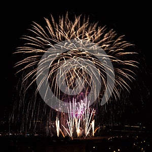 Huge colorful fireworks