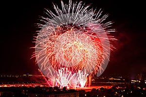 Huge colorful fireworks
