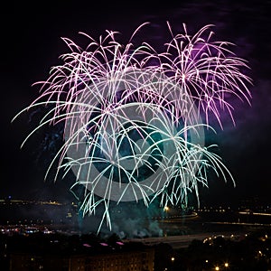 Huge colorful fireworks