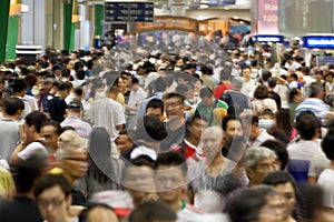 Huge crowds of people